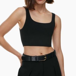 Babaton Sculpt Knit Squareneck Cropped Tank